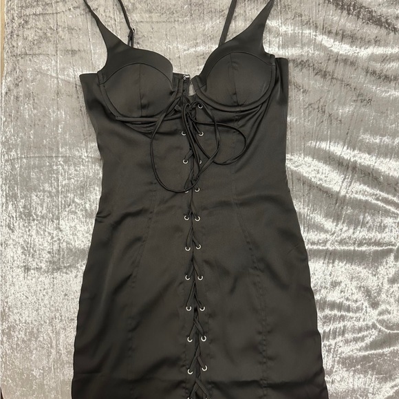 Oh Polly Black Mini Dress - Picture 2 of 3